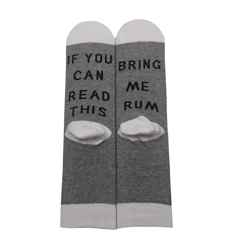 IF YOU CAN READ THIS BRING ME RUM Rum Letters Socks Novelty Socks